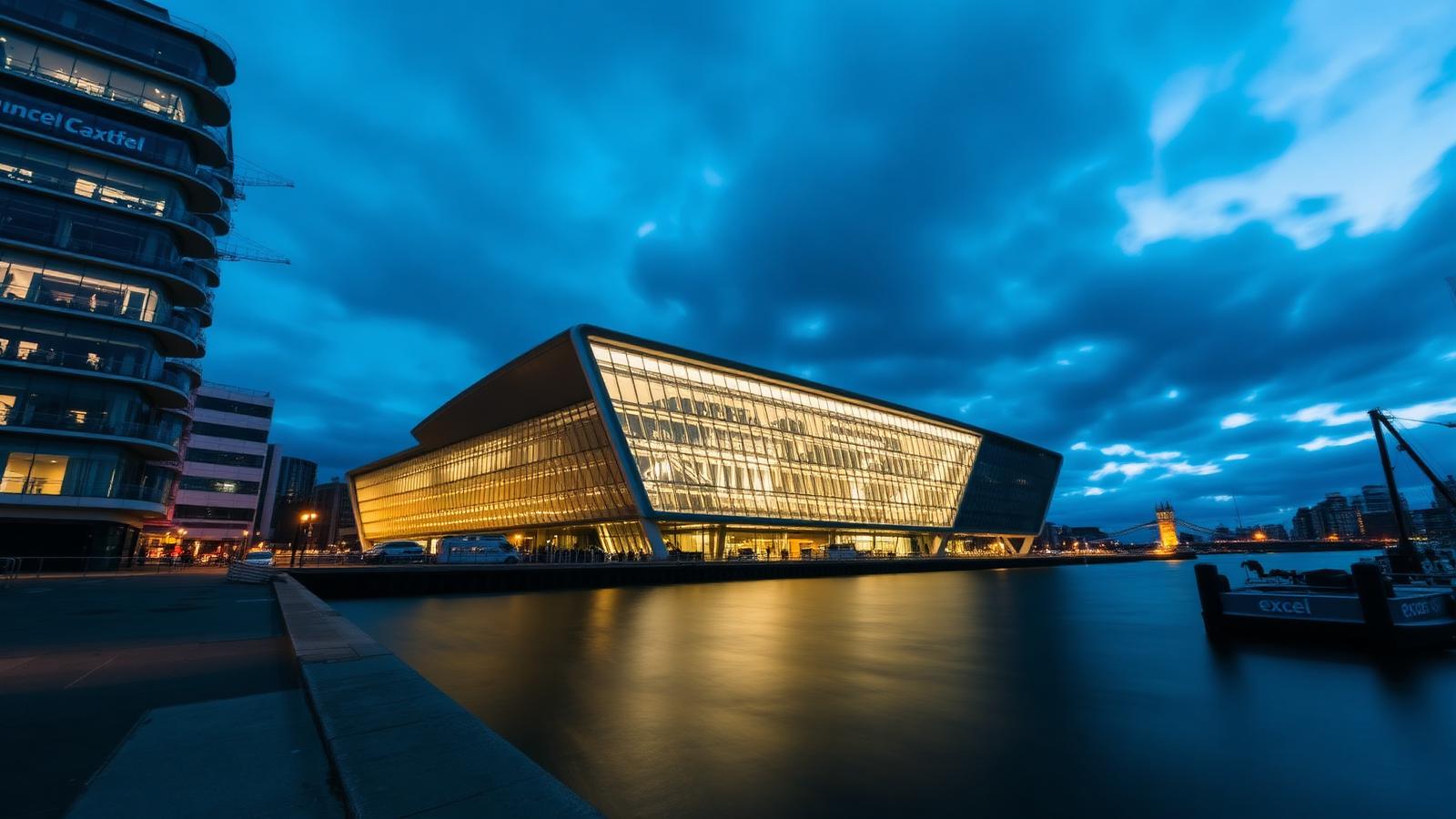 ExCeL London at dusk